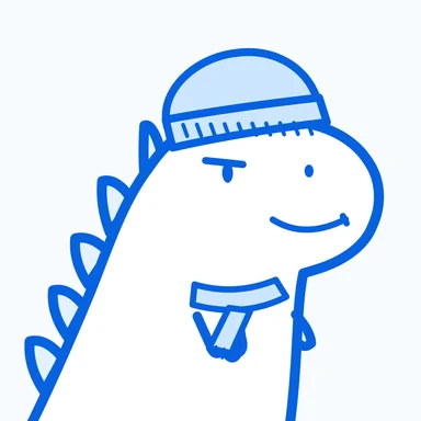 #003 · Tiny rex · Smug · Original blue · Beanie & scarf
