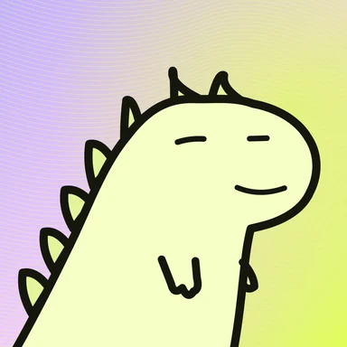 #048 · Tiny rex · Sleepy · Lemon & lilac
