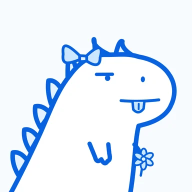 #085 · Tiny rex · Goofy · Original blue · Bow & flower