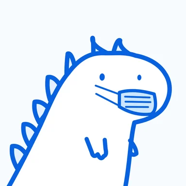 #126 · Tiny rex · Gentle · Original blue · Face mask