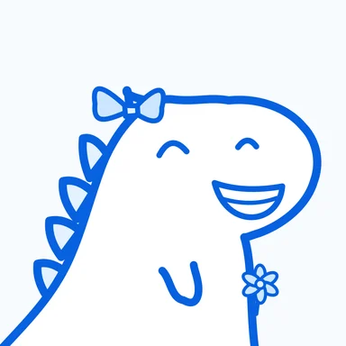 #133 · Pebble · Laughing · Original blue · Bow & flower