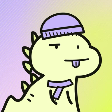 #151 · Bright eyes · Goofy · Lemon & lilac · Beanie & scarf