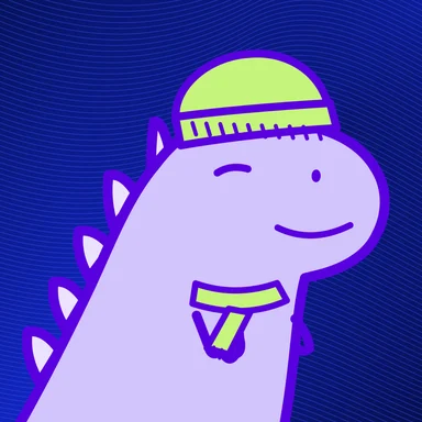 #162 · Tiny rex · Winking · Ultra violet · Beanie & scarf