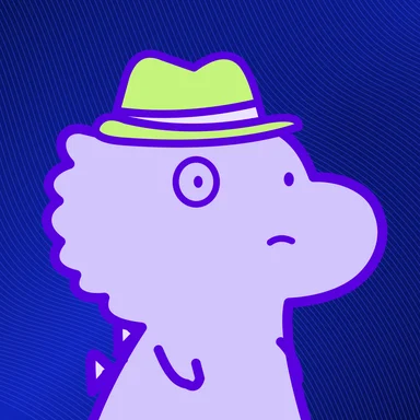 #172 · Cloudy · Wide-eyed · Ultra violet · Fedora