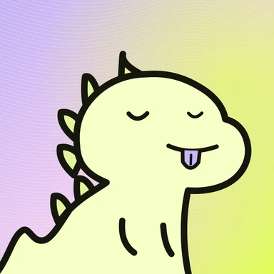 #228 · Bright eyes · Sleepy / Tongue out · Lemon & lilac