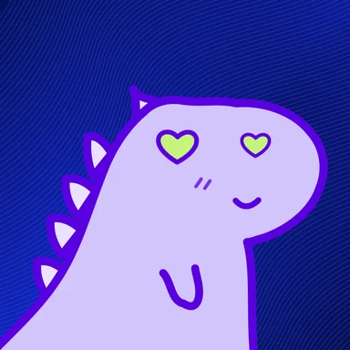 #281 · Pebble · Heart eyes / Tiny smile · Ultra violet