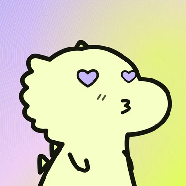 #285 · Cloudy · Heart eyes / Kiss · Lemon & lilac