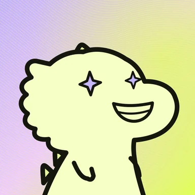 #292 · Cloudy · Sparkle eyes / Big grin · Lemon & lilac