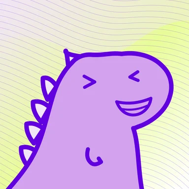 #325 · Pebble · Happy squint · Lilac daydream